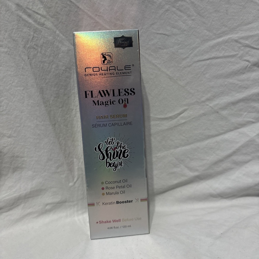 Royale Flawless Magic Oil Hair Serum Coconut Rose Petal Oil, 4.06 oz New Sealed